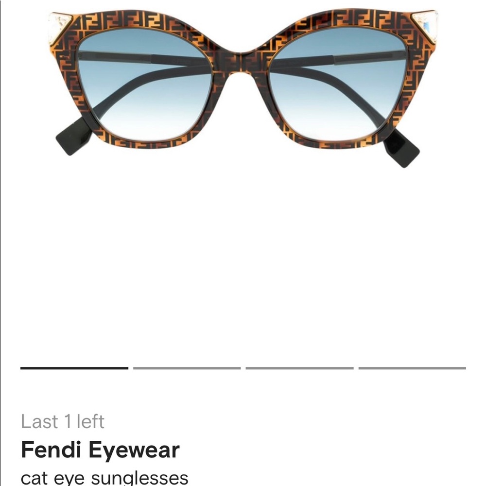 Fendi cat eye dark Havana sunglasses. Authentic and brand new. Perfect condition - Picture 1 of 10